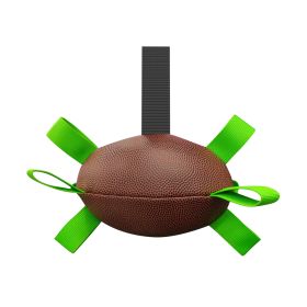 Dog Rugby Football With Ribbon Straps, Interactive Water Toy