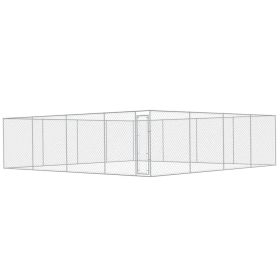 Outdoor Dog Kennel Galvanized Steel 25'x25'x6.6'