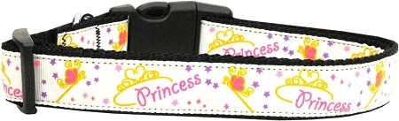 Princess Nylon Ribbon Dog Collar (Option: Large)