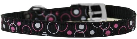 Retro Nylon Dog Collar (Option: with classic buckle 3/8" Black Size 10)