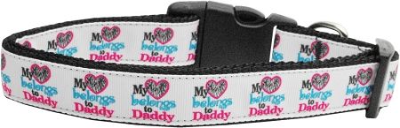 My Heart Belongs to Daddy Nylon Dog Collar (Option: XS)