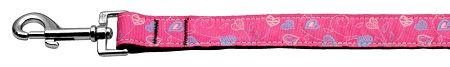 Crazy Hearts Nylon Collars (Option: Bright Pink 1 wide 6ft Lsh)