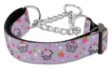 Cupcakes Nylon Ribbon Collar Martingale (Option: Medium Purple)