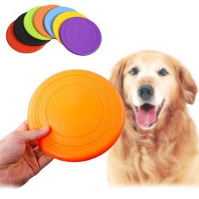 Puppy Medium Flying Disk Safety TPR Interactive Training Toys (Color: Light Green, size: Diameter 17cm)