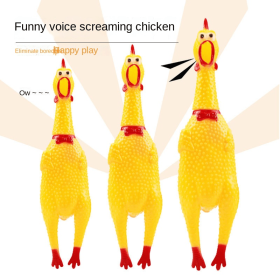 Super funny screaming chicken Dog toys (Color: 2pcs, size: L)