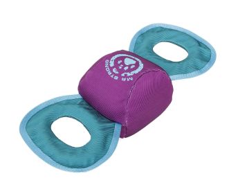 Pet Life Chompter Dura-Chew Tough Water Resistant Plush Dog Chew Tug Toy (Color: Purple/Blue)