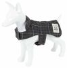 Touchdog 2-In-1 Windowpane Plaided Dog Jacket & Matching Reversible Dog Mat