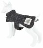 Touchdog 2-In-1 Windowpane Plaided Dog Jacket & Matching Reversible Dog Mat