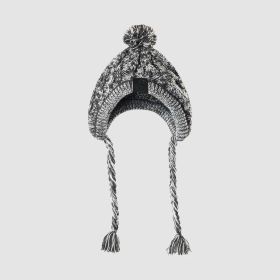 Fur Ball Warm And Windproof Knitted Dog Hat (Option: Grey-S)