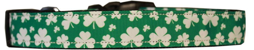 Shamrocks Nylon Dog Collar (Option: Sm)