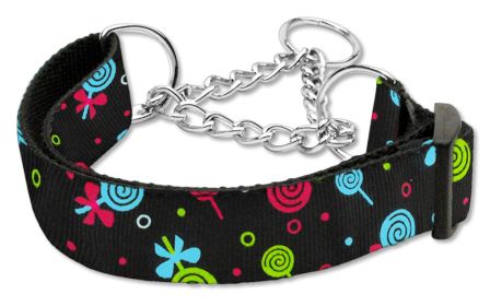 Lollipops Nylon Ribbon Collar Martingale (Option: Large Black)