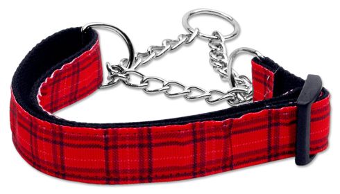 Plaid Nylon Collar Martingale (Option: Red Medium)