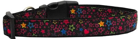 Black Star Nylon Dog Collar (Option: Medium Narrow)