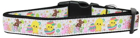 Happy Easter Nylon Dog Collar (Option: Medium)