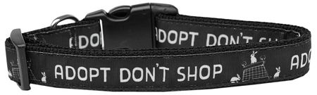 Adopt Don't Shop Nylon Dog Collar (Option: Medium Narrow)